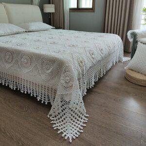 'AMARA' Vintage Hand Crochet Bedspread