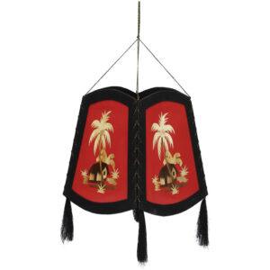 Red Wheat Embroidered Lamp Shade