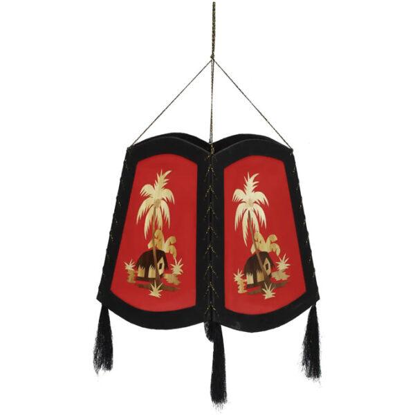 Red Wheat Embroidered Lamp Shade