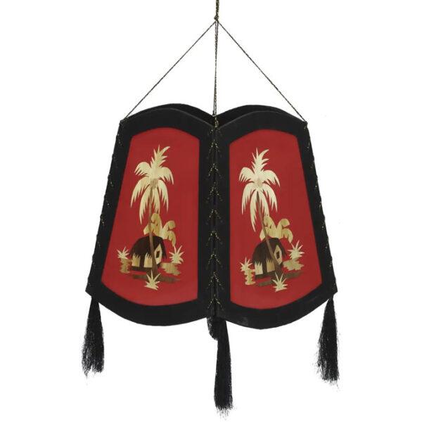 Red Wheat Embroidered Lamp Shade - Image 2