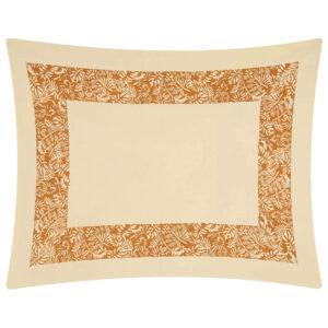 Light Yellow Printed Cotton Pillow Cover