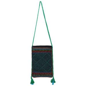 Black Nakshi Kantha Embroidered Cotton Bag
