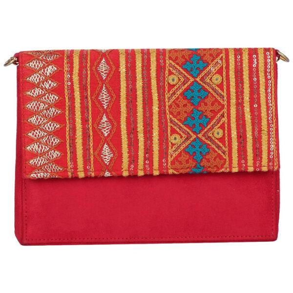 Red Embroidered Chosa Purse - Image 2