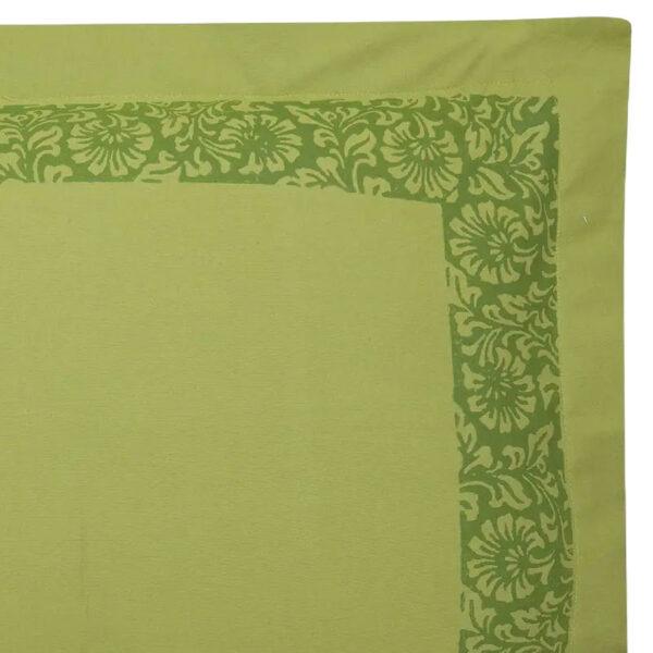 Olive Printed Cotton Pillow Cover - Image 2