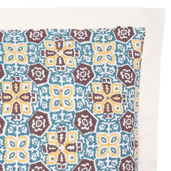 Multicolour Printed Cotton Pillow Cover - Image 2