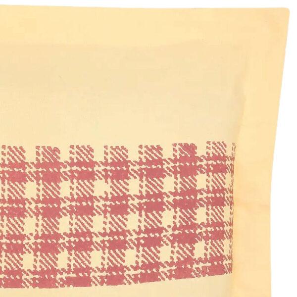 Yellow Printed Cotton Pillow Cover - Image 2