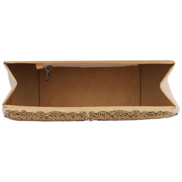 Golden Erri Embroidered Mixed Fabric Bag - Image 3