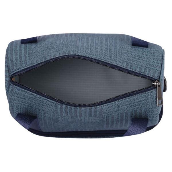Teal Printed Fabric Lunch Bag - Image 3