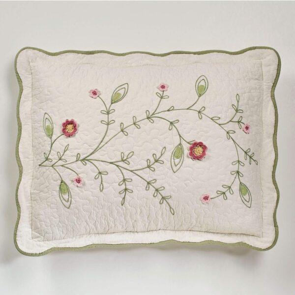 'NOORJAHAN' Posy Floral Oversized Quilted Bedspread Bedding - Image 4