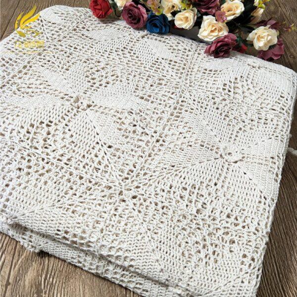 'AMARA' Vintage Hand Crochet Bedspread - Image 6