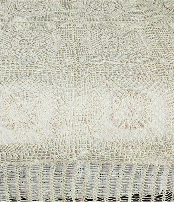 'AMARA' Vintage Hand Crochet Bedspread - Image 8