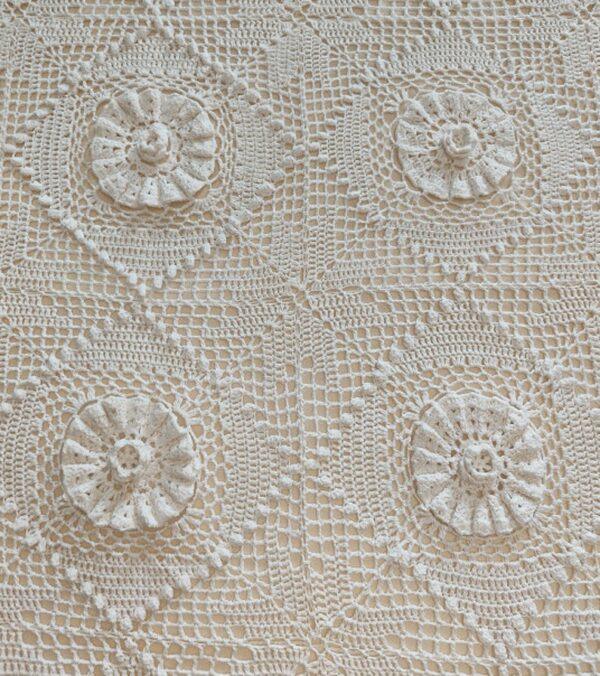 'AMARA' Vintage Hand Crochet Bedspread - Image 4